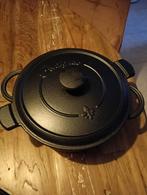 Fontignac gietijzeren braadpan met deksel., Gebruikt, Gietijzer, Ophalen of Verzenden, Keramische plaat