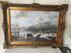 Olieverf schilderij zicht op DORDRECHT winterlandschap., Antiek en Kunst, Kunst | Schilderijen | Klassiek, Ophalen of Verzenden