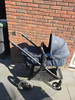 Maxi Cosi Zelia 3 Essential Graphite zwart frame bruin leer, Ophalen, Zo goed als nieuw, Maxi-Cosi, Verstelbare duwstang