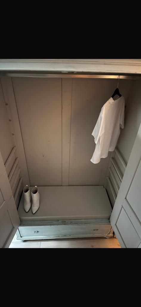 Kledingkast brocante lichtgroen, Huis en Inrichting, Kasten | Kledingkasten, Gebruikt, 200 cm of meer, 100 tot 150 cm, 50 tot 75 cm