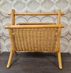 Vintage rotan tijdschriftenrek lectuurmand, Gebruikt, ., Ophalen of Verzenden, .