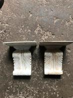 2 Brocante houten wandconsole, Ophalen of Verzenden