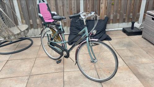 Gazelle damesfiets met 7 versnellingen + kinderzitje, Fietsen en Brommers, Fietsen | Dames | Damesfietsen, Gebruikt, Gazelle, (Extra) lage instap