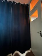3 zwarte gordijnen van Kwantum incl de rails, Ophalen, Zo goed als nieuw, 200 cm of meer