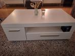 Witte salontafel met opbergruimte, Huis en Inrichting, Gebruikt, 100 tot 150 cm, Overige materialen, Minder dan 50 cm