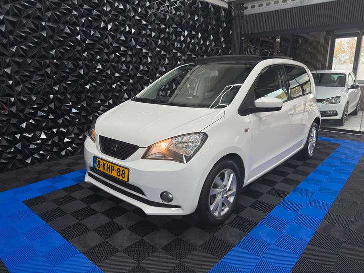 Seat Mii 1.0 2013 Wit - PANO-NAP-AIRCO-CRUISE-PDC-STOELVERWA, Auto's, Seat, Bedrijf, Mii, Achteruitrijcamera, Airbags, Airconditioning