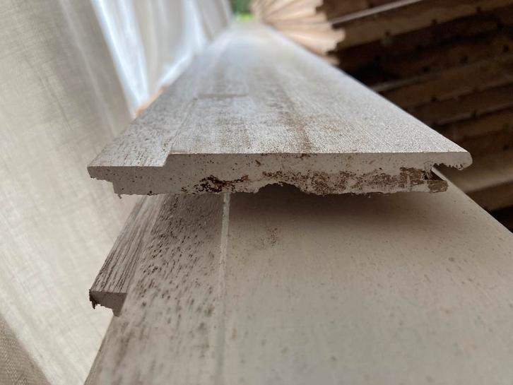 koopje: Meranti sponningsschroten, wit gegrond 6 stuks, 21 m, Doe-het-zelf en Verbouw, Hout en Planken, Nieuw, Plank, Overige houtsoorten