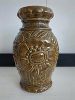 West Germany vaas met bloemmotief, Ophalen of Verzenden, Gebruikt, Aardewerk of Porselein, Minder dan 50 cm