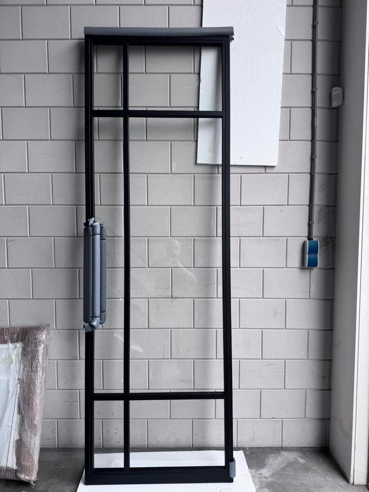 Stalen Taatsdeur zwart, Doe-het-zelf en Verbouw, Deuren en Horren, Nieuw, Binnendeur, 215 cm of meer, 80 tot 100 cm, Metaal, Ophalen