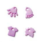 Mix van lila bedels voor kindersieraden (10 stuks), Verzenden, Nieuw, Bedel
