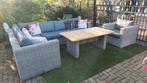 Groot luxe wicker loungeset met extra stoel, Ophalen, Gebruikt, Wicker, Stoel