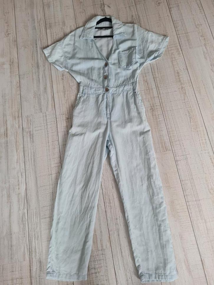 Stoer spijkerpak jumpsuit van Zara mt XS, Kleding | Dames, Jumpsuits, Zo goed als nieuw, Maat 34 (XS) of kleiner, Blauw, Ophalen of Verzenden