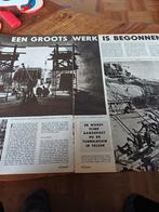 Artikel over tunnelbouw Velsen 1954, Verzamelen, Ophalen of Verzenden, 1940 tot 1960, Knipsel(s)