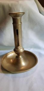 antiek koperen schuifkandelaar 18 cm, Verzenden, Koper of Brons