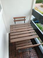 Bistro set,  tafel met 2 stoeltjes, Ophalen, Zo goed als nieuw, Hout, 2 zitplaatsen