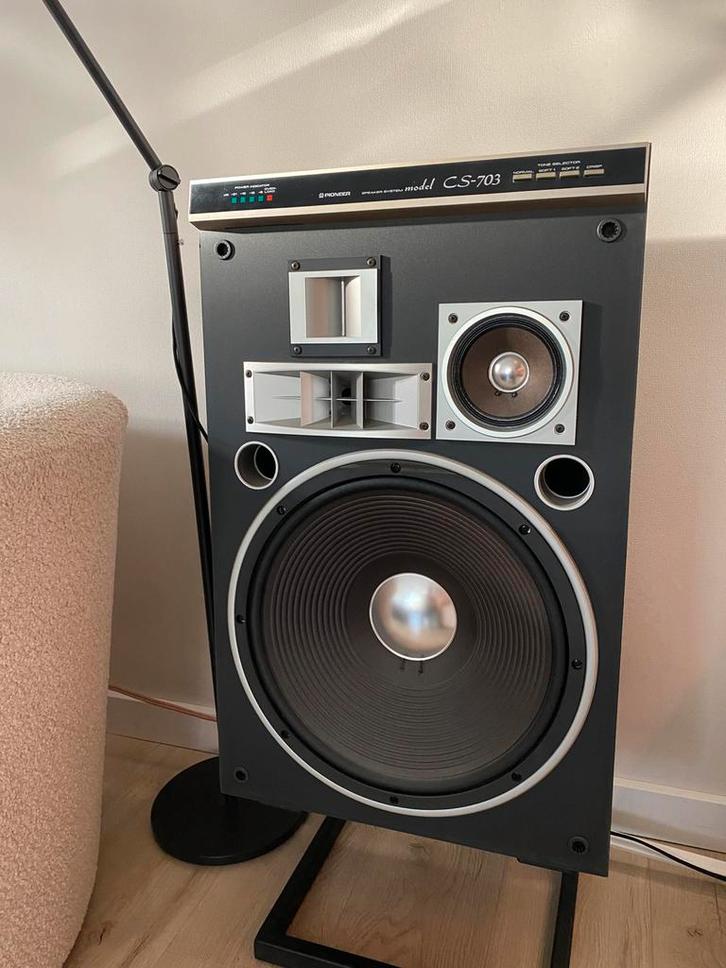 Pioneer Vintage speakers Model CS-703-zeldzame staat, Audio, Tv en Foto, Luidsprekers, Front, Rear of Stereo speakers, 120 watt of meer