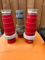3 x CEE male 5 polige Stekkers  125 A.    380-400 volt, Ophalen of Verzenden, Zo goed als nieuw, X, X