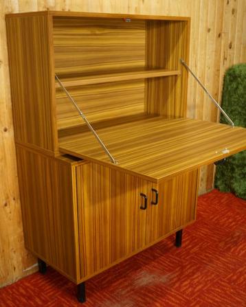 Retro Strak Klepbureau Secretaire Bureau Klep Kast Vintage beschikbaar voor biedingen