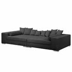 Grote antraciet bioscoopbank met kussens - 300x140x60 cm, Huis en Inrichting, Banken | Bankstellen, Ophalen, Gebruikt, 125 tot 150 cm