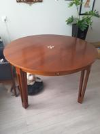 Schuitema kersenhouten Eettafel  rond/ovaal stelbaar, Huis en Inrichting, Tafels | Eettafels, Ophalen, Gebruikt, Vier personen