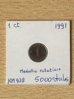 Frankrijk munt 1 centime 1991 (zeldzaam), Verzenden, Frankrijk, Losse munt