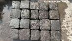 240m2 grijs antraciet natuursteen klinkers ca. 19x19cm basal, Tuin en Terras, Tegels en Klinkers, Gebruikt, Natuursteen, Klinkers