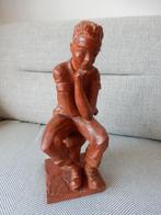 Paul Sersté terracotta beeld de Denker, Antiek en Kunst, Ophalen of Verzenden