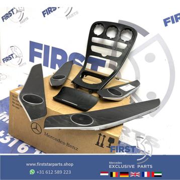 W205 C43 C63 C63S AMG MIDDEN CONSOLE + DEURLIJSTEN SET zwart beschikbaar voor biedingen
