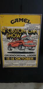 Grote vintage poster jaren 70 stalen lijst mancave, Ophalen, Gebruikt, Auto's