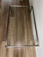 Salontafel met glasplaat 130 x 80 x 37 cm, Ophalen, 100 tot 150 cm, 50 tot 100 cm, Zo goed als nieuw