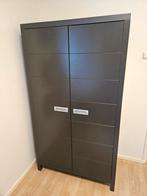 Bopita Kledingkast Staalgrijs met Extra Schappen, Huis en Inrichting, Kasten | Kledingkasten, Ophalen, Gebruikt, Met hangruimte