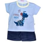 2 Delig setje Dino "cool dino"- geel/blauw maat 80/86., Kinderen en Baby's, Babykleding | Maat 86, Nieuw, Ophalen of Verzenden