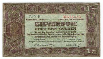1 Gulden Zilverbon 920 beschikbaar voor biedingen
