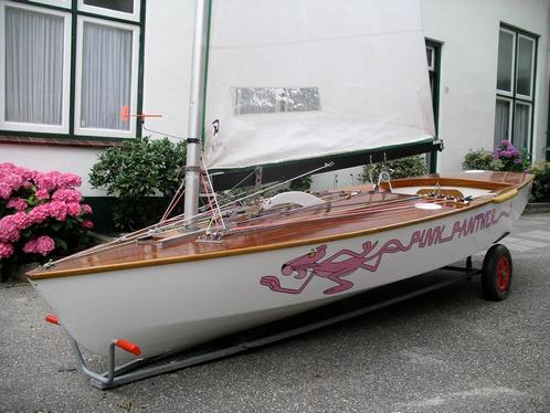 Zeer mooie OK-Jol (NED349), Watersport en Boten, Open zeilboten, Gebruikt, Overige typen, 3 tot 6 meter, Hout, Geen motor, Ophalen
