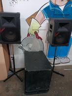 Omnotrinic AS-1500 actieve subwoofer + Bell XC200 speakers, Audio, Tv en Foto, Luidsprekers, Subwoofer, Zo goed als nieuw, 120 watt of meer