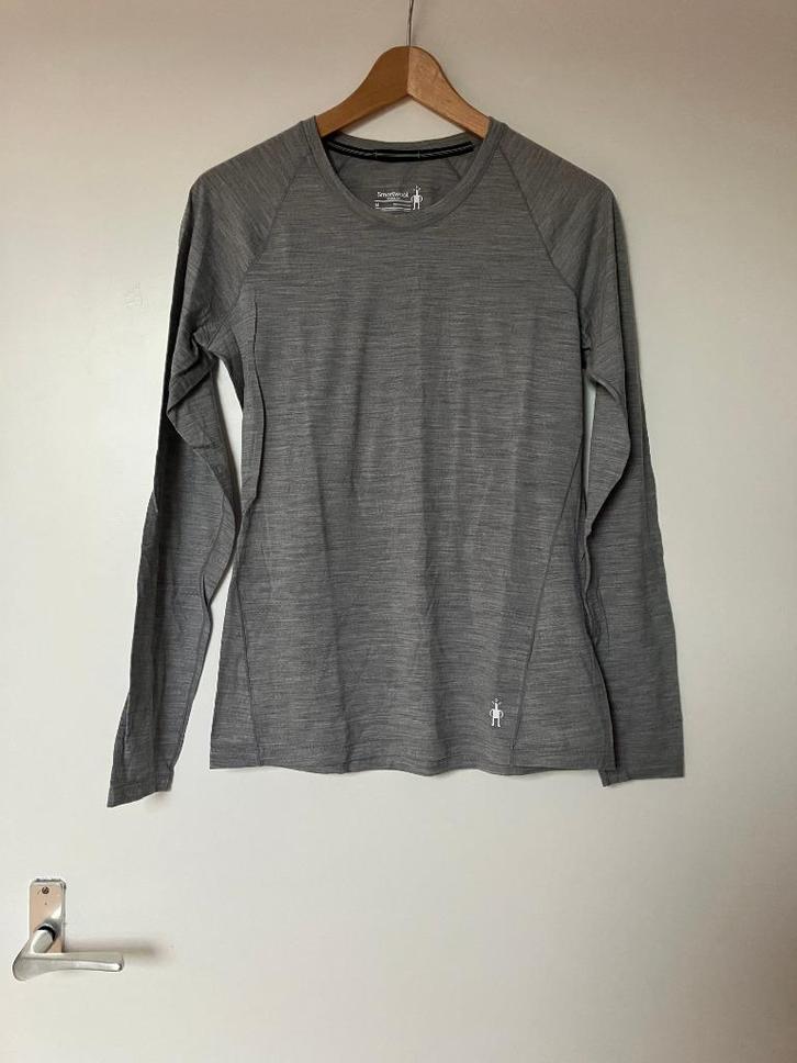 Smartwool technische top merino maat M dames, Kleding | Dames, Tops, Zo goed als nieuw, Maat 38/40 (M), Grijs, Lange mouw, Verzenden