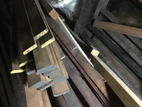 partij hardhout profielen , schoten , planken , balken e.d., Doe-het-zelf en Verbouw, Hout en Planken, Zo goed als nieuw, Overige typen