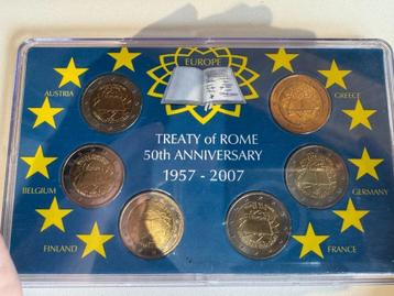2 Euro Treaty of Rome 2007 – 6 Landen in Blister beschikbaar voor biedingen