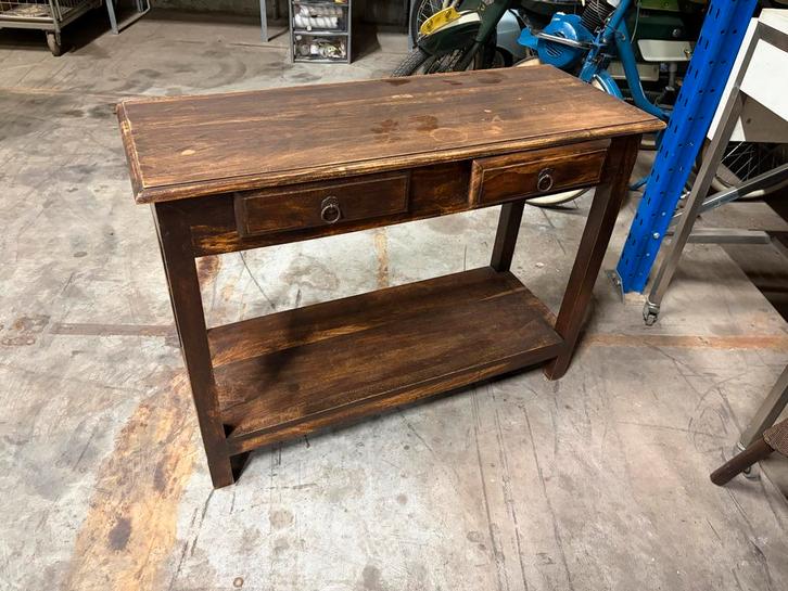 Houten Sidetable met Lades, Huis en Inrichting, Tafels | Sidetables, Gebruikt, 25 tot 50 cm, 50 tot 100 cm, Rechthoekig, Overige houtsoorten