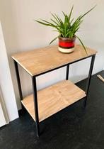 Wandtafel / bijzettafel stalen frame met multiplex hout, Huis en Inrichting, Ophalen, 50 tot 100 cm, Modern strak, Zo goed als nieuw