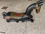 Oud Indiaas Rajastan houten paard, Huis en Inrichting, Woonaccessoires | Overige, Ophalen, Gebruikt