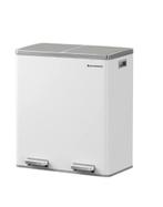 Nieuwe Dubbele Prullenbak - 2 x 30 Liter, Met pedaal, 30 tot 40 liter, Nieuw, ?