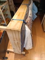 Logeerbed op wieltjes 90x200, Ophalen, 90 cm, Eenpersoons, Wit