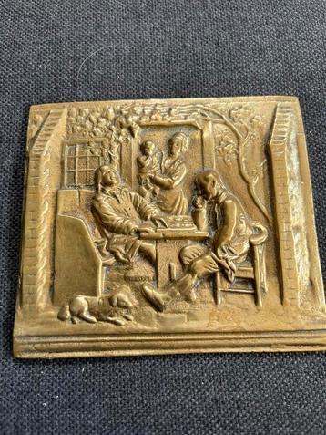 Messing Plaquette met Ring beschikbaar voor biedingen