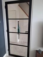 Hardhouten binnendeur  met glas 93 bij 201, Doe-het-zelf en Verbouw, Deuren en Horren, Ophalen, 80 tot 100 cm, Binnendeur, Nieuw