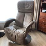 Mooie Taupe/crème kleurige relaxstoel fauteuil Jori Yoga, Gebruikt, Leer, Ophalen of Verzenden