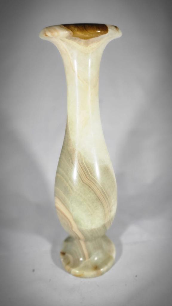 Handgedraaide onyx vaas – 35 cm hoog (5 kg), Antiek en Kunst, Antiek | Vazen, Ophalen of Verzenden