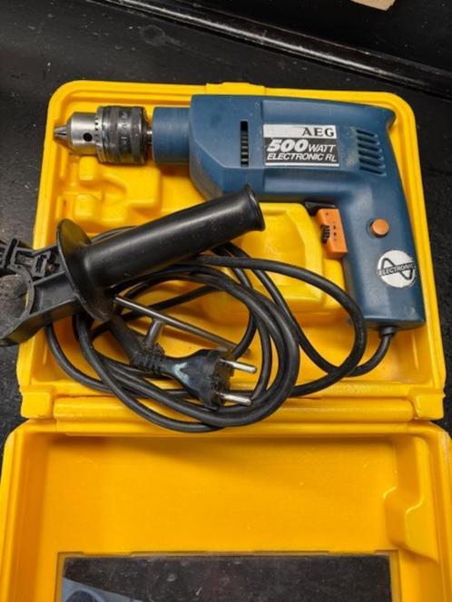AEG SBE 500 RLS (klop)boormachine, Doe-het-zelf en Verbouw, Gereedschap | Boormachines, Gebruikt, Boormachine, 400 tot 600 watt