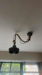 Industriële hanglamp met touw, Huis en Inrichting, Lampen | Hanglampen, Ophalen, Zo goed als nieuw, Minder dan 50 cm