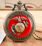 zakhorloge model us marine korps in bronskleur  (2), Ophalen of Verzenden, Nieuw